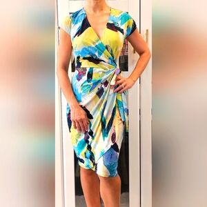 Multicolored Wrap Dress